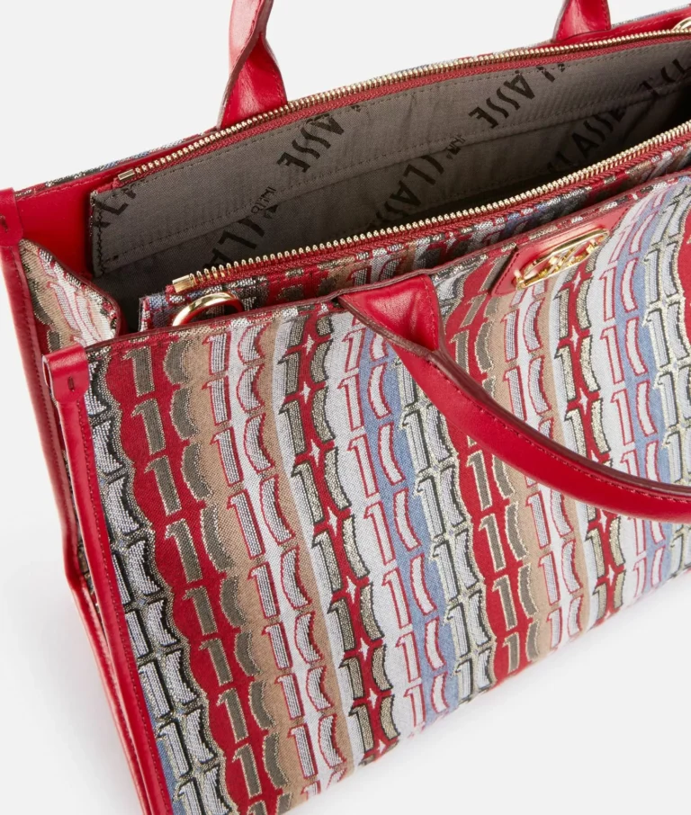 1C Jacquard cante shopping Raspberry (Copy) thumbnail 4