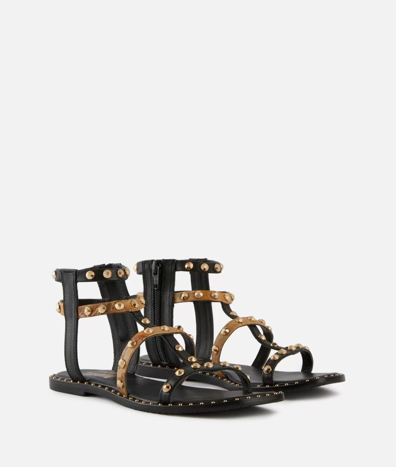 Sandale lëkure e zezë