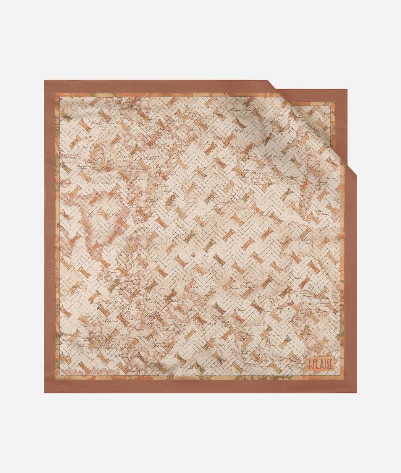 1C Matelassé Shall 75x75 Camel