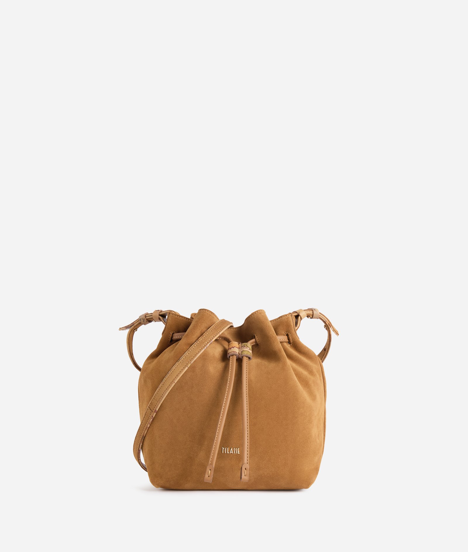 Tribal Leather Bucket Bag Copper
