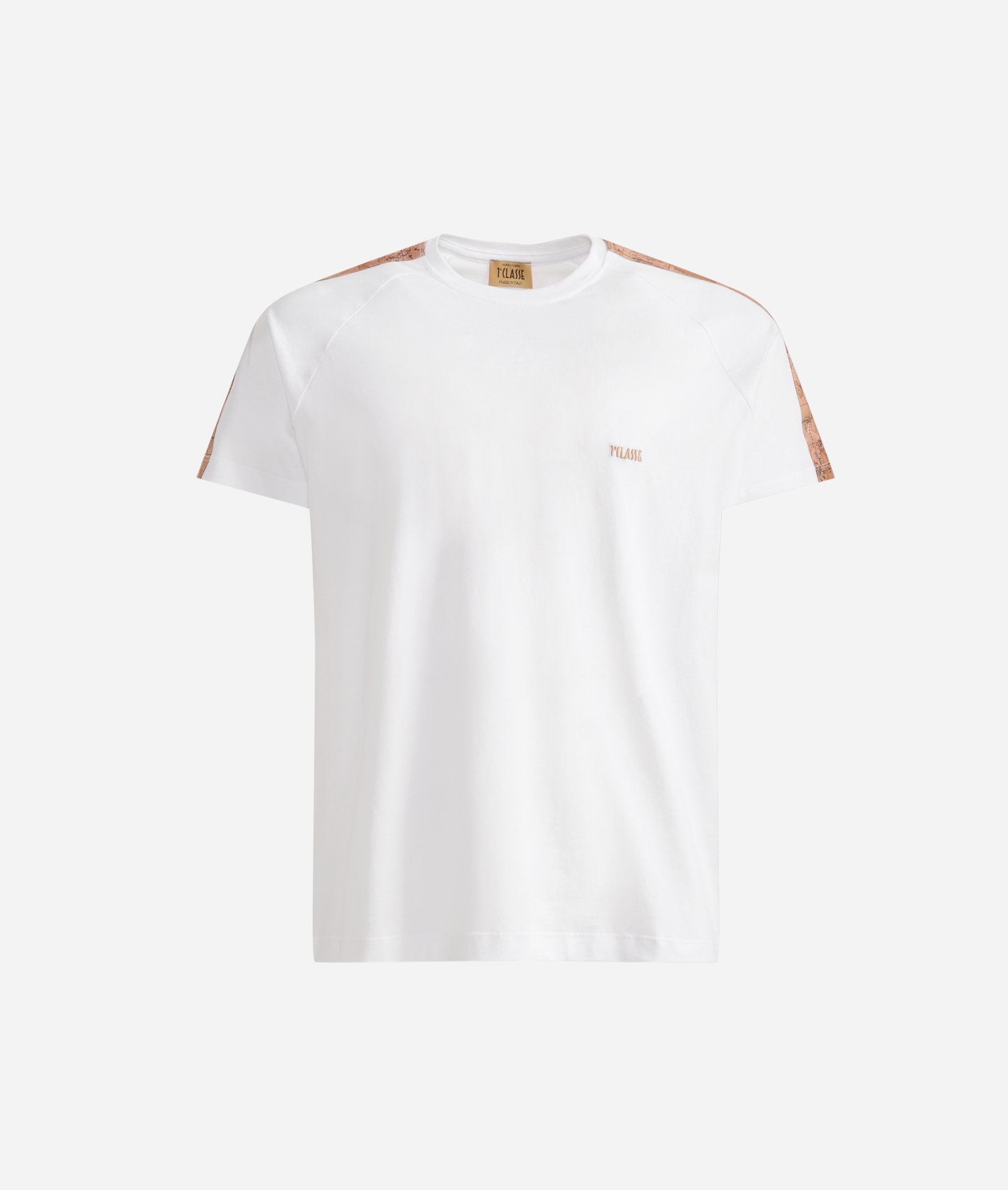 T-shirt I bardhe me detaje te krahet