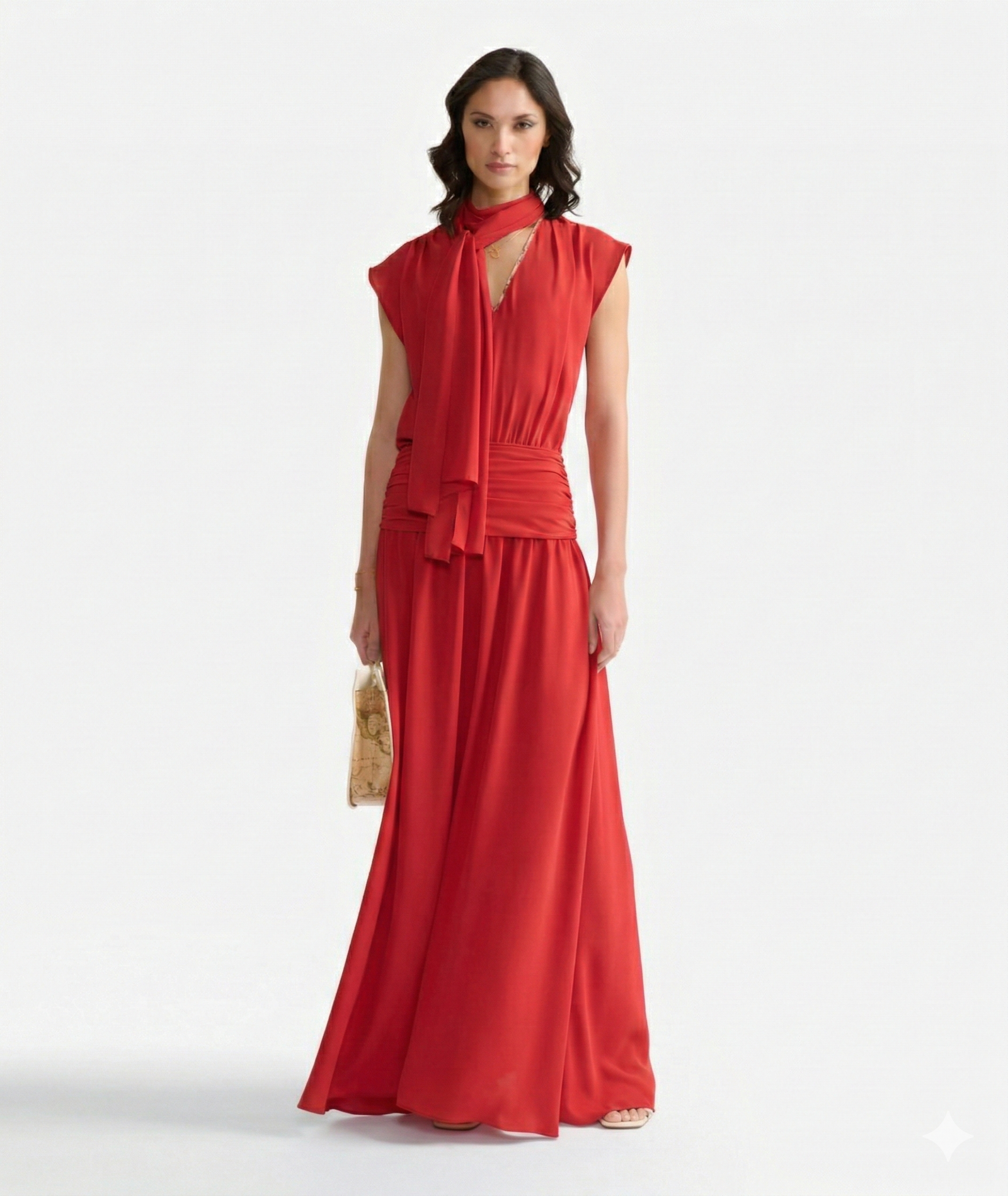 Fustan i gjate krem Fire Red