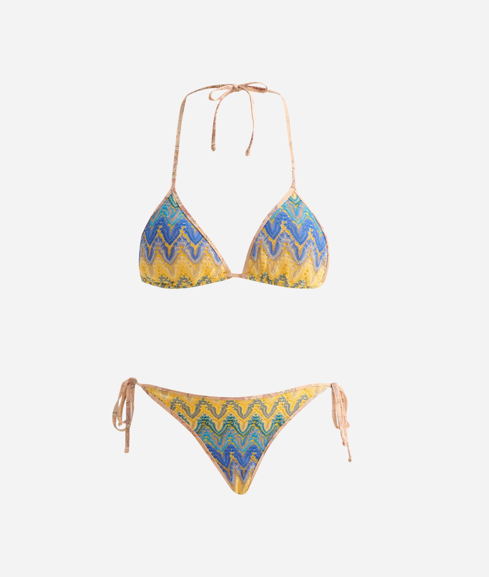 Luxury Crochet triangle bikini Royal Blue