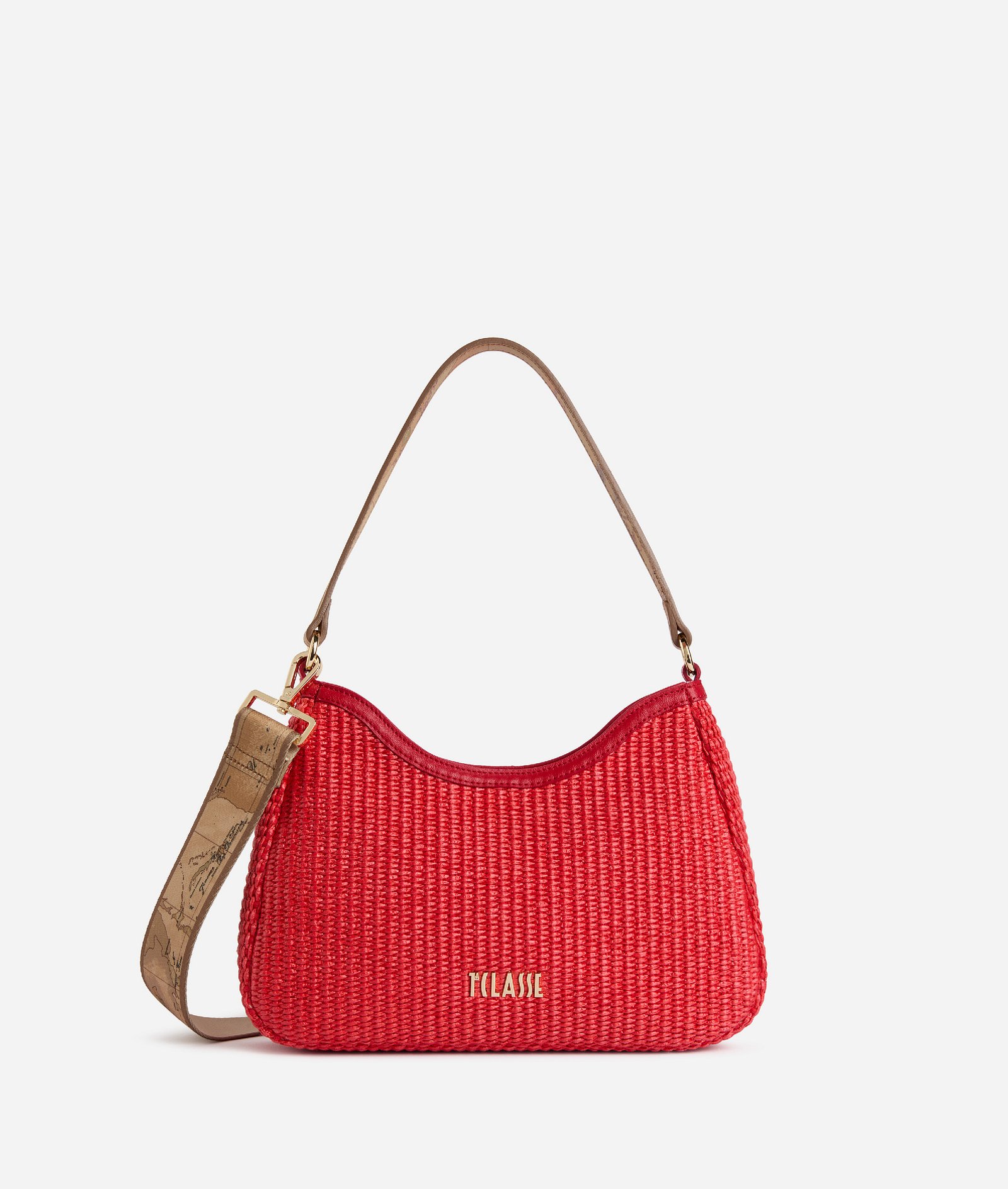 Sunny Rafia shoulder bag Poppy Red