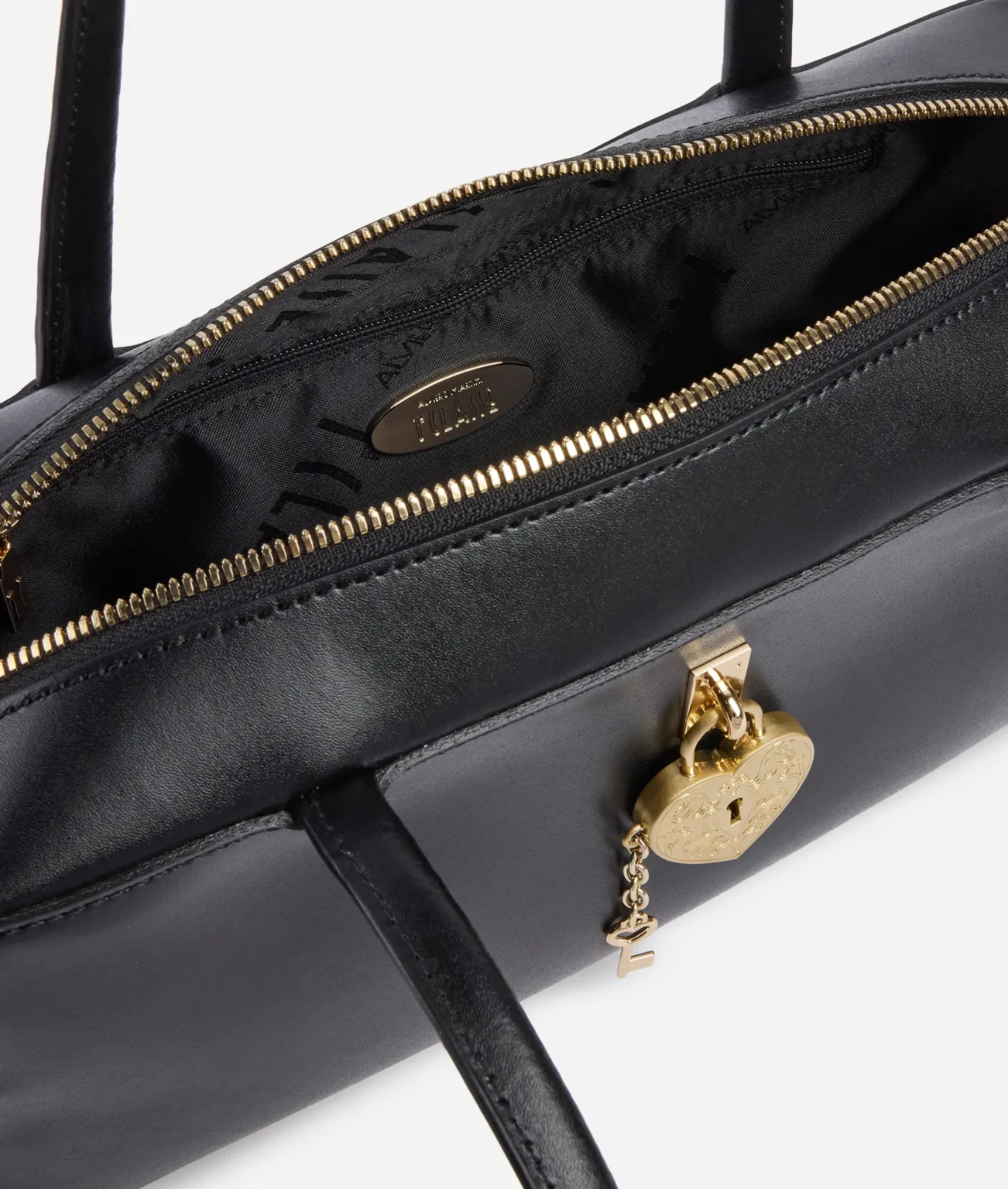 Love Charm Bag leather shoulder bag Black thumbnail 4