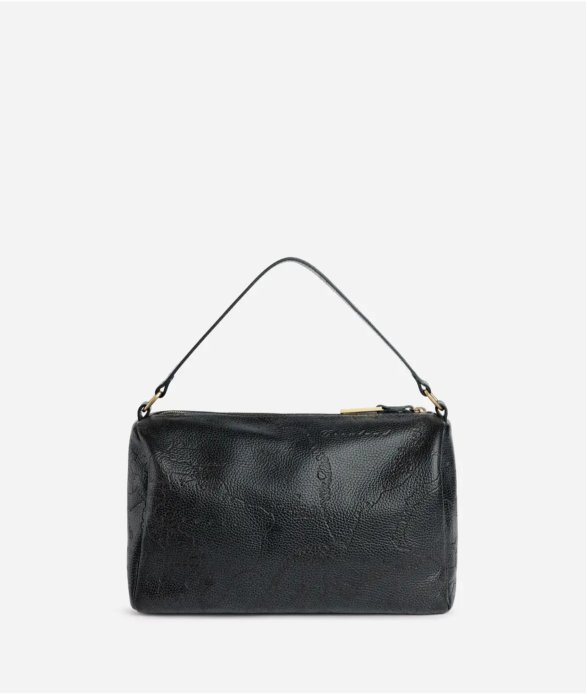 Antique Geo Leather bowler bag Black