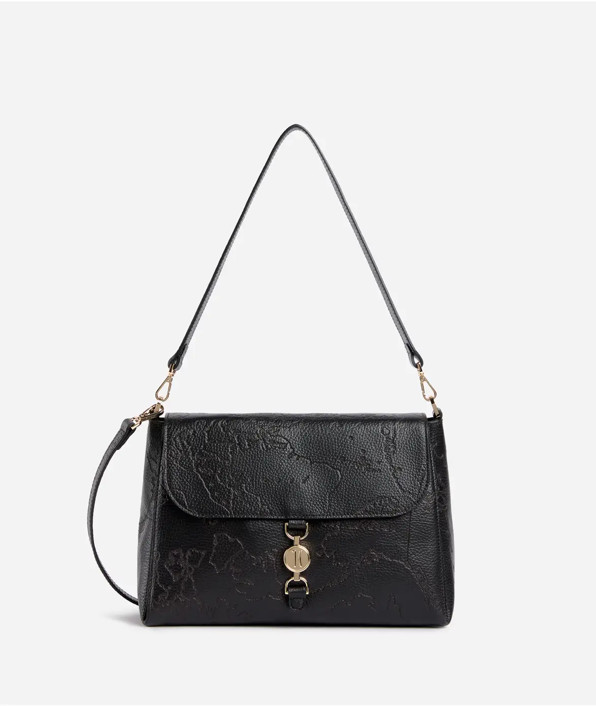 Golden Coin Messenger shoulder bag Geomotif Black