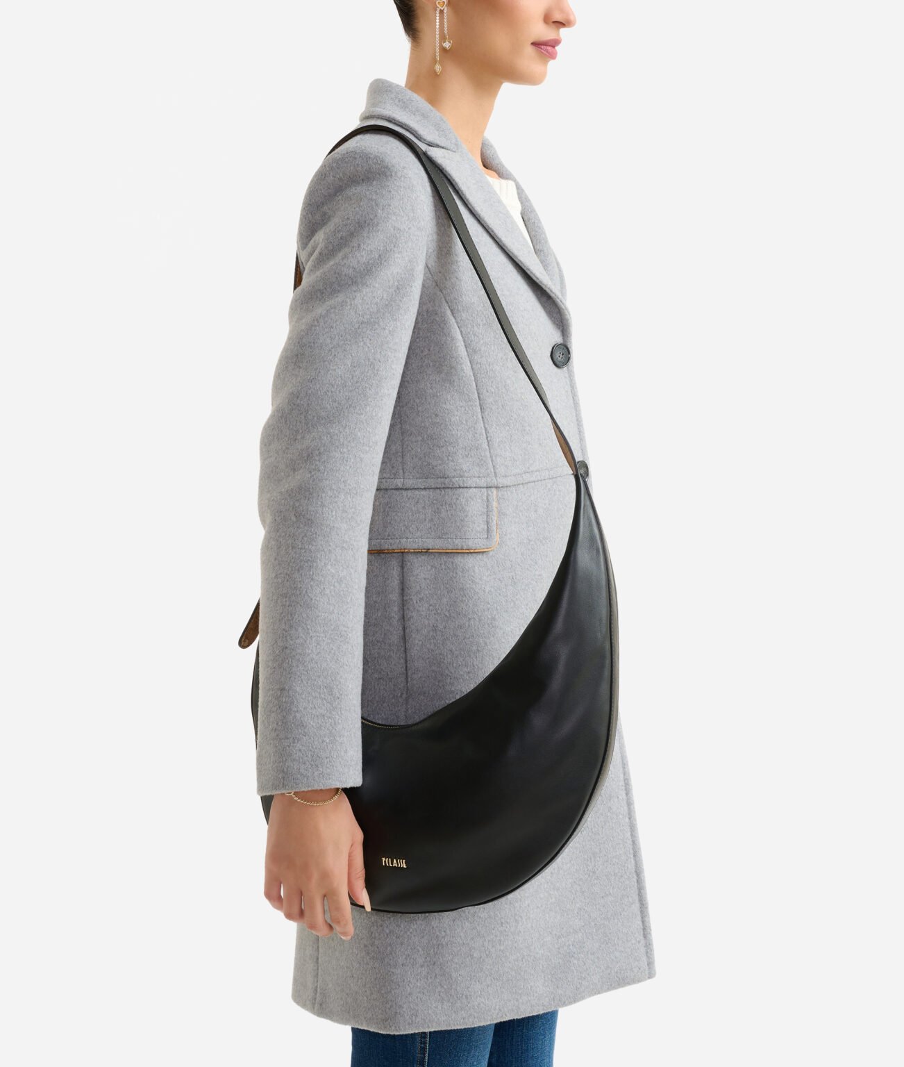 RISING MOON LEATHER BAG BLACK thumbnail 5