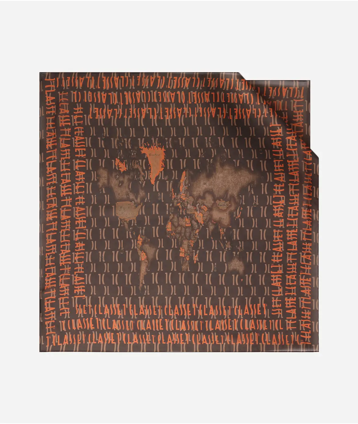 SHALL GEO MONOGRAM 73 × 73 CM MUD