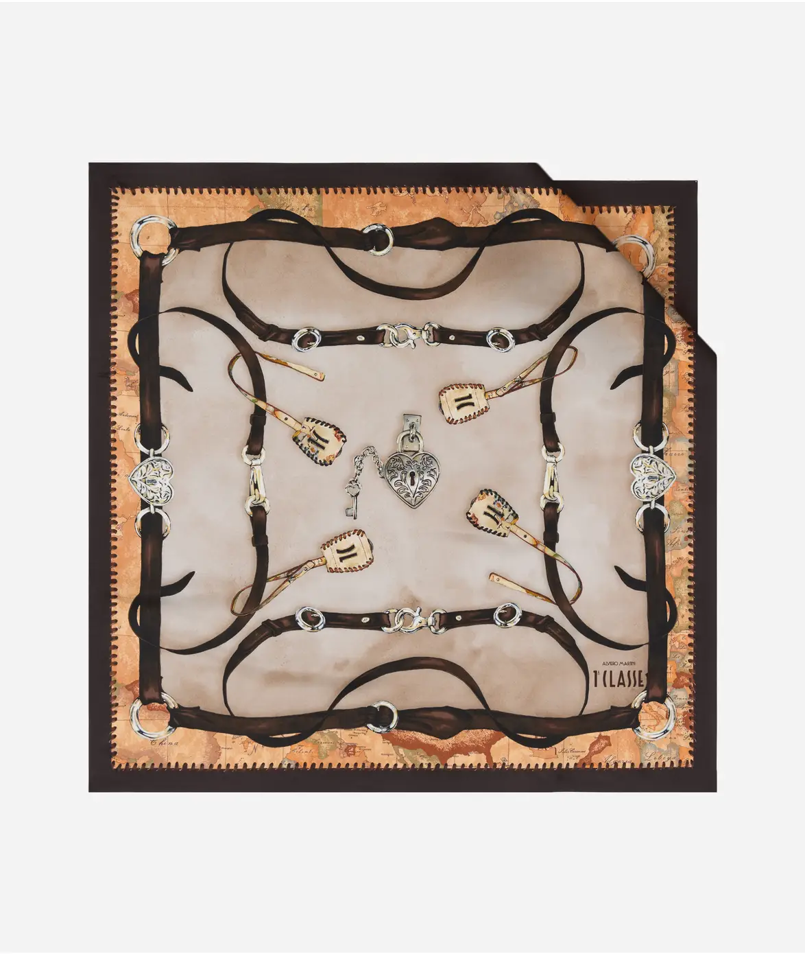 Shall mëndafshi Geo Selleria 70x70 Sequoia