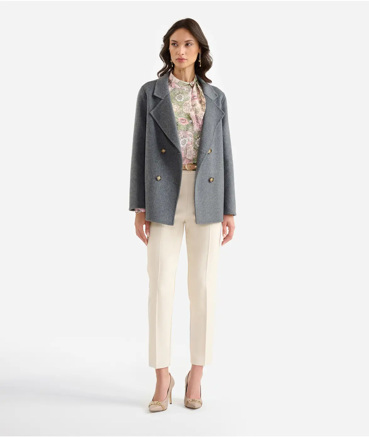 Pallto peacoat me kapuç GEO CLASSIC