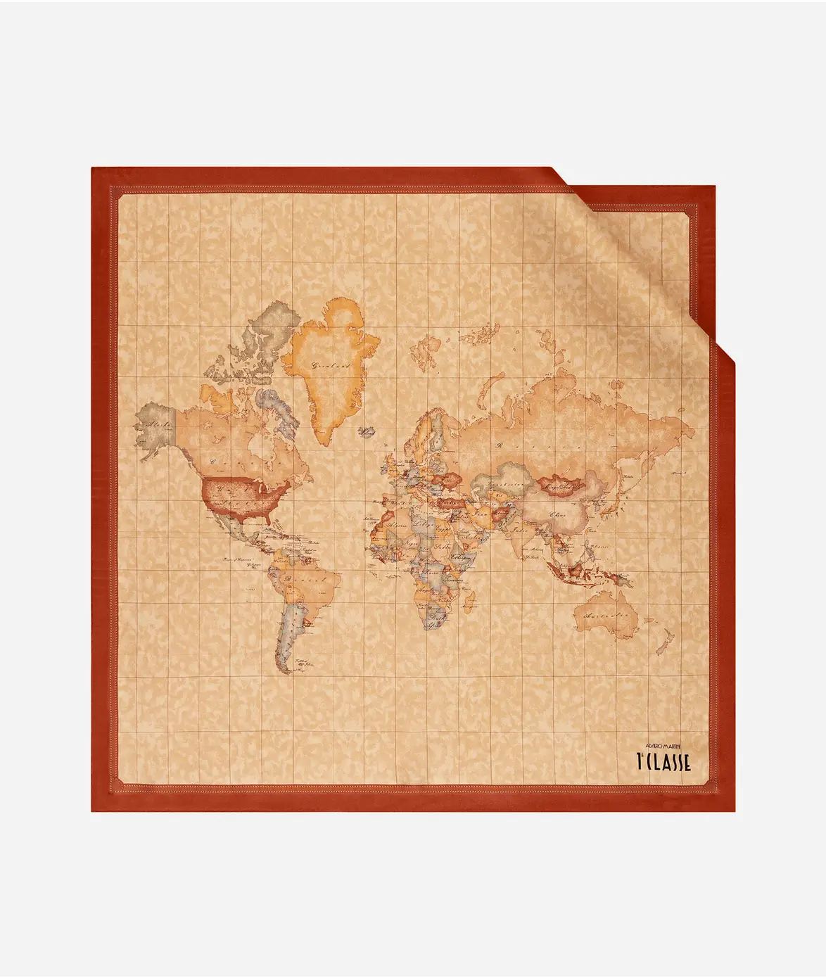 Shall mëndafshi Geo Classic 70x70 cm – Pumpkin