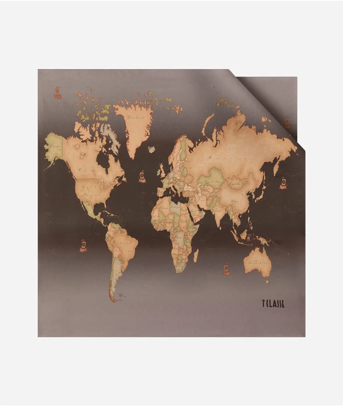 Shall Geo Gradient 73x73 taupe