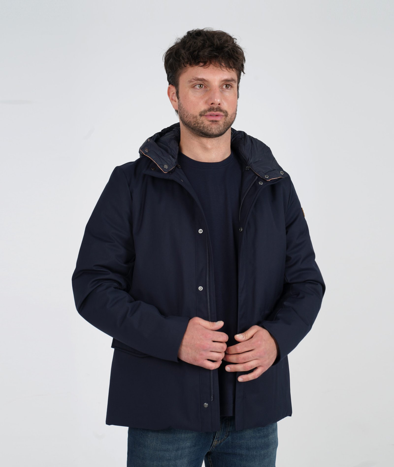 Xhaket meshkujsh me logo ne meng navy blue