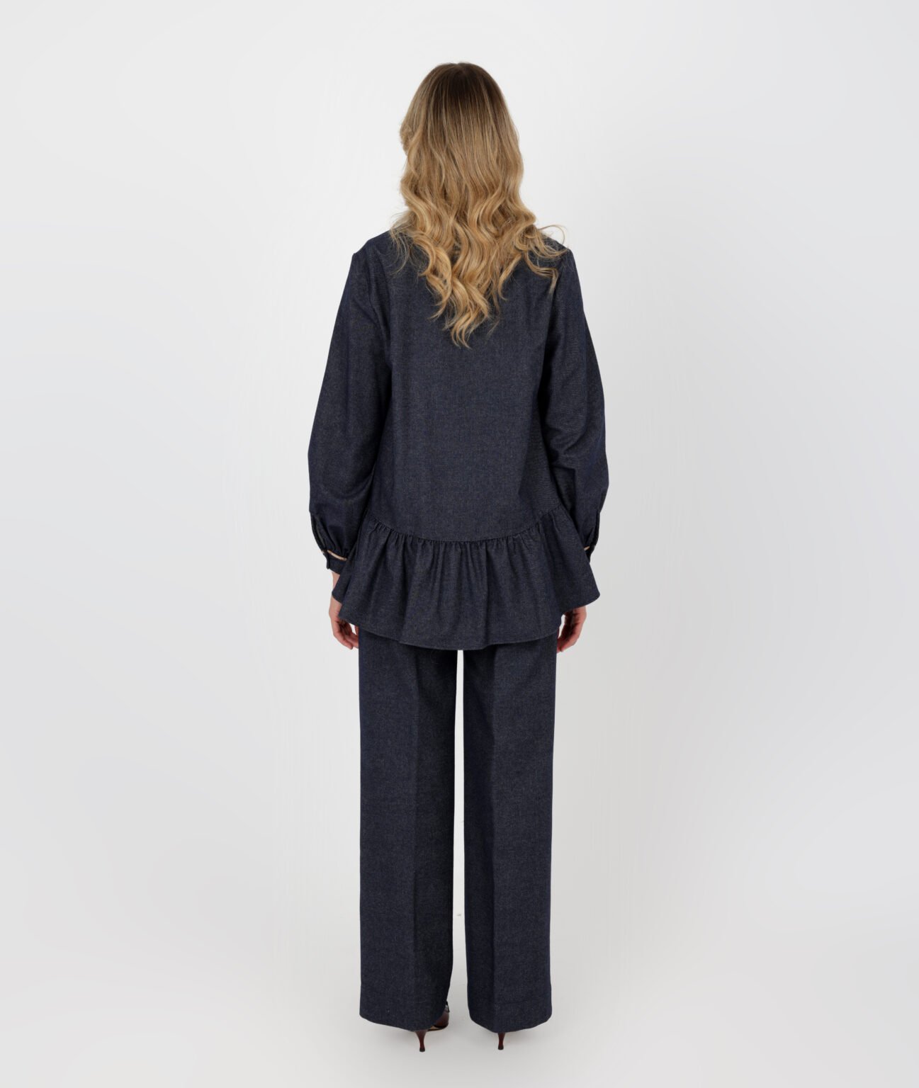 Bluze me detaj pala Blue Denim thumbnail 3